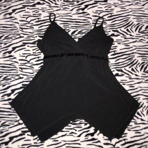 y2k handkerchief sequin fairy babydoll tank top